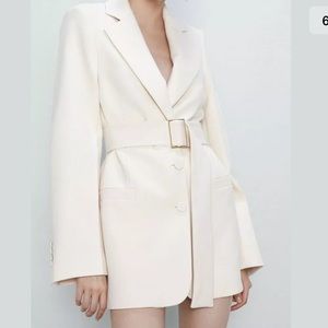 Zara Ecru Blazer Dress Size M/L